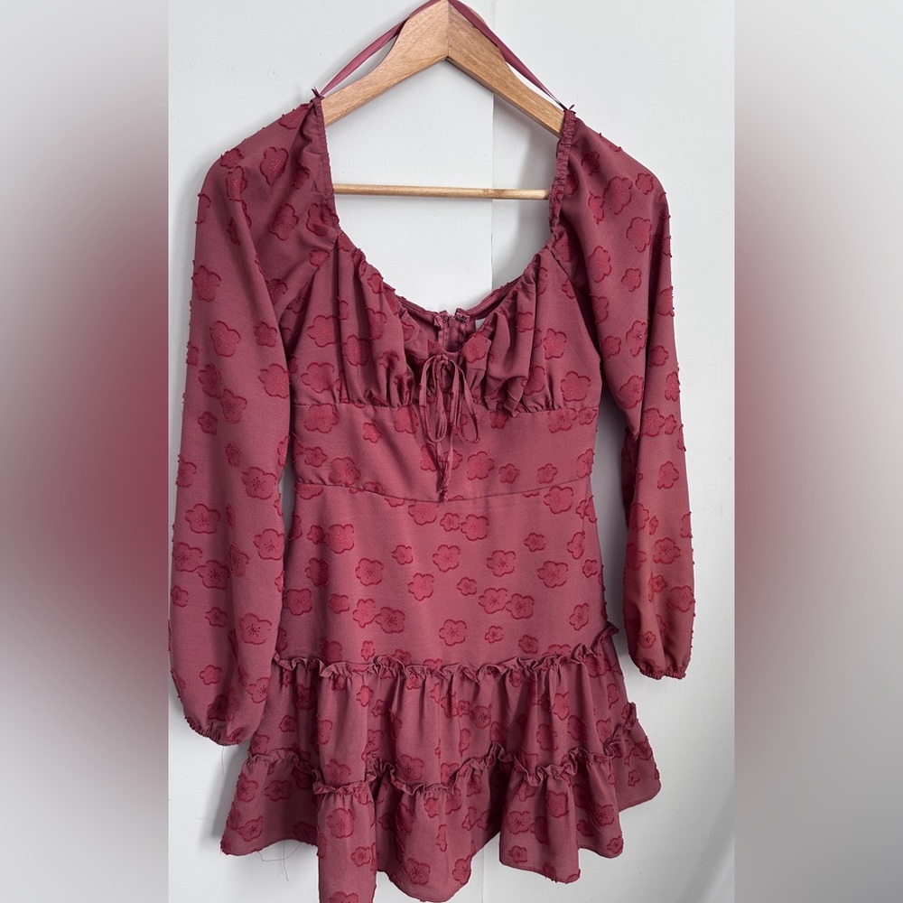 City Vibe Floral Long Sleeve Mini Dress
